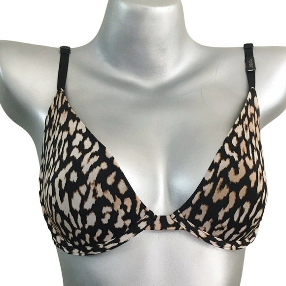 Victorias Secret Sexy Tee Unlined Multiway Demi Bra Leopard Print NEW - Picture 3 of 5
